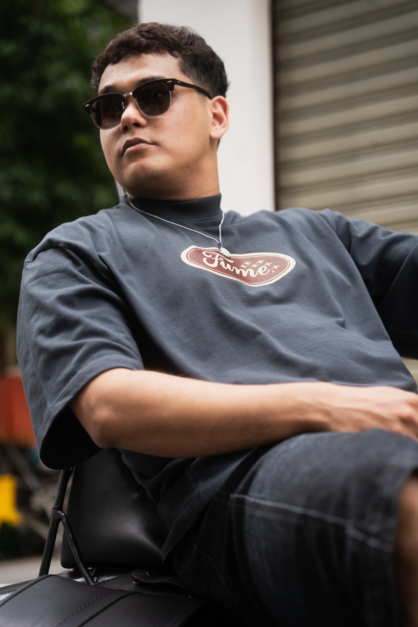 Merlot Fogo Grey Tee