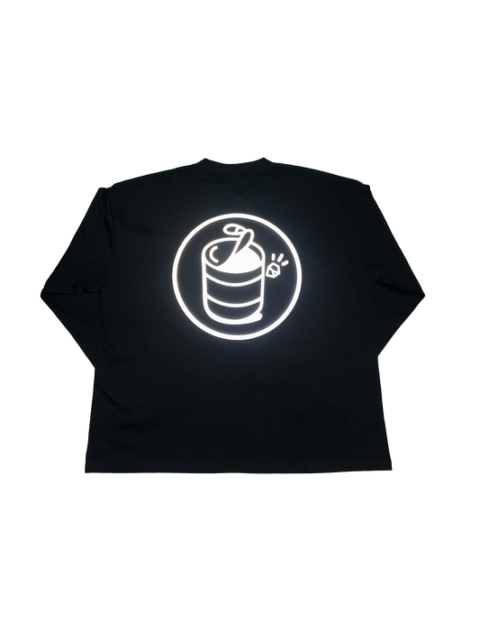 Tin Tee Reflective Black L/s