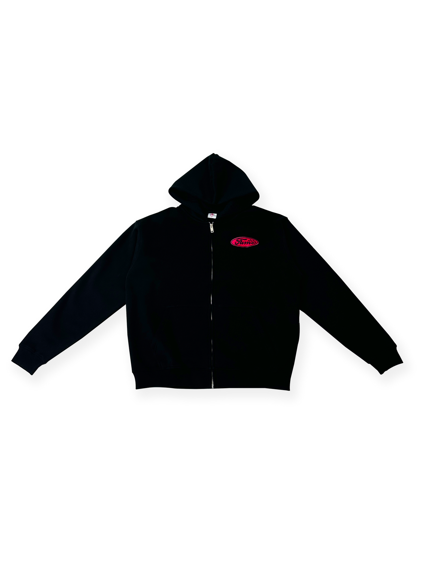 Fogo Zipped Hoodie Black/Pink