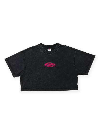 Fogo Crop Tee Black (W)