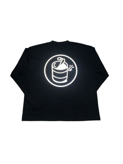 Tin Tee Reflective Black L/s